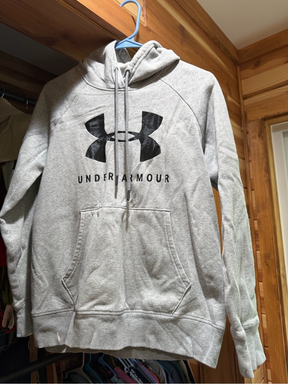 Under Armour Gray Hoodie with Black Logo